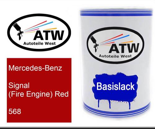 Mercedes-Benz, Signal (Fire Engine) Red, 568: 500ml Lackdose, von ATW Autoteile West.